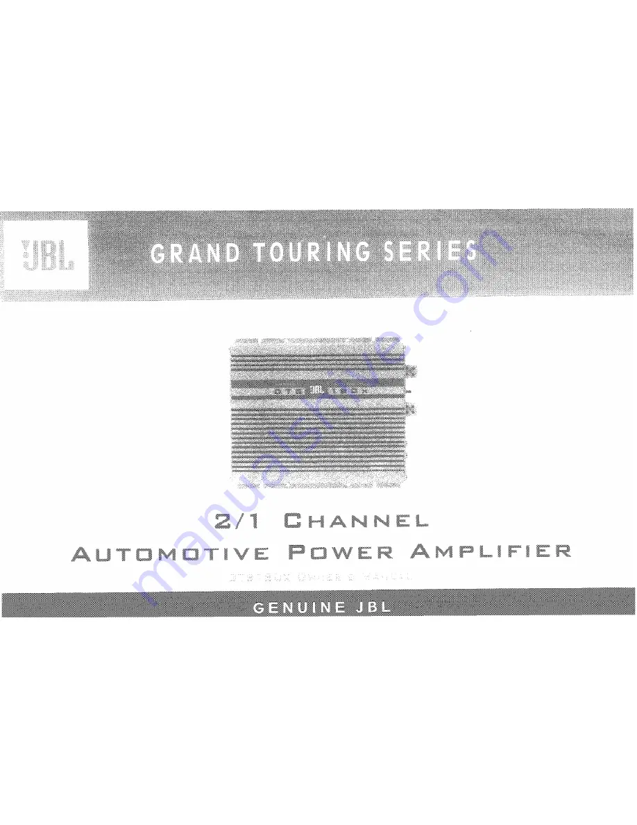 JBL Grand touring series User Manual Download Page 1