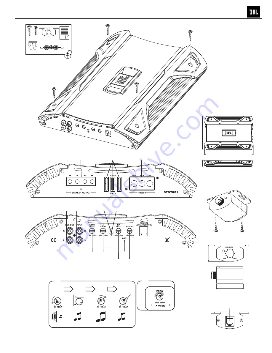 JBL GTO7001 Service Manual Download Page 4