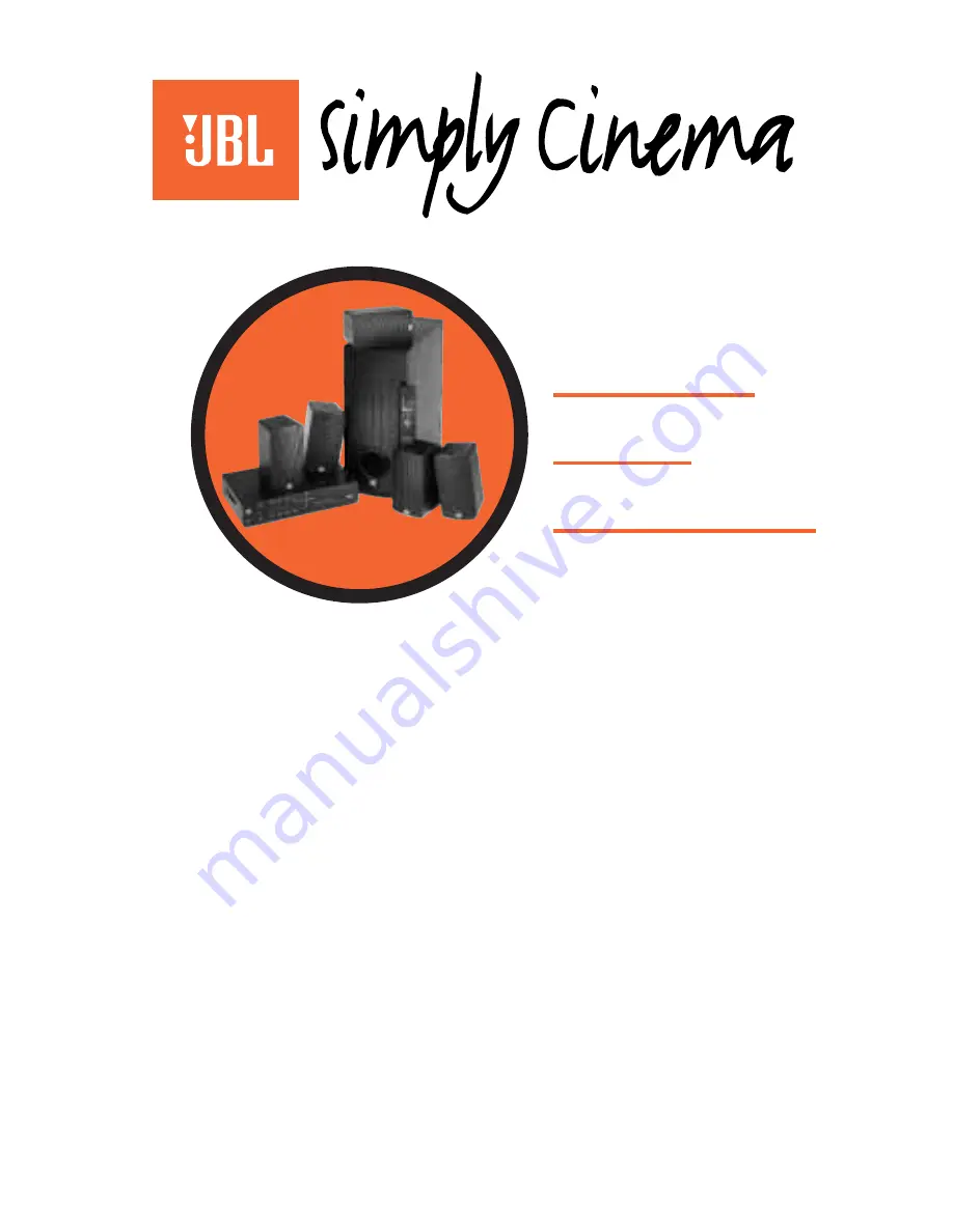 JBL SIMPLY CINEMA ESC200 Setup Manual Download Page 1