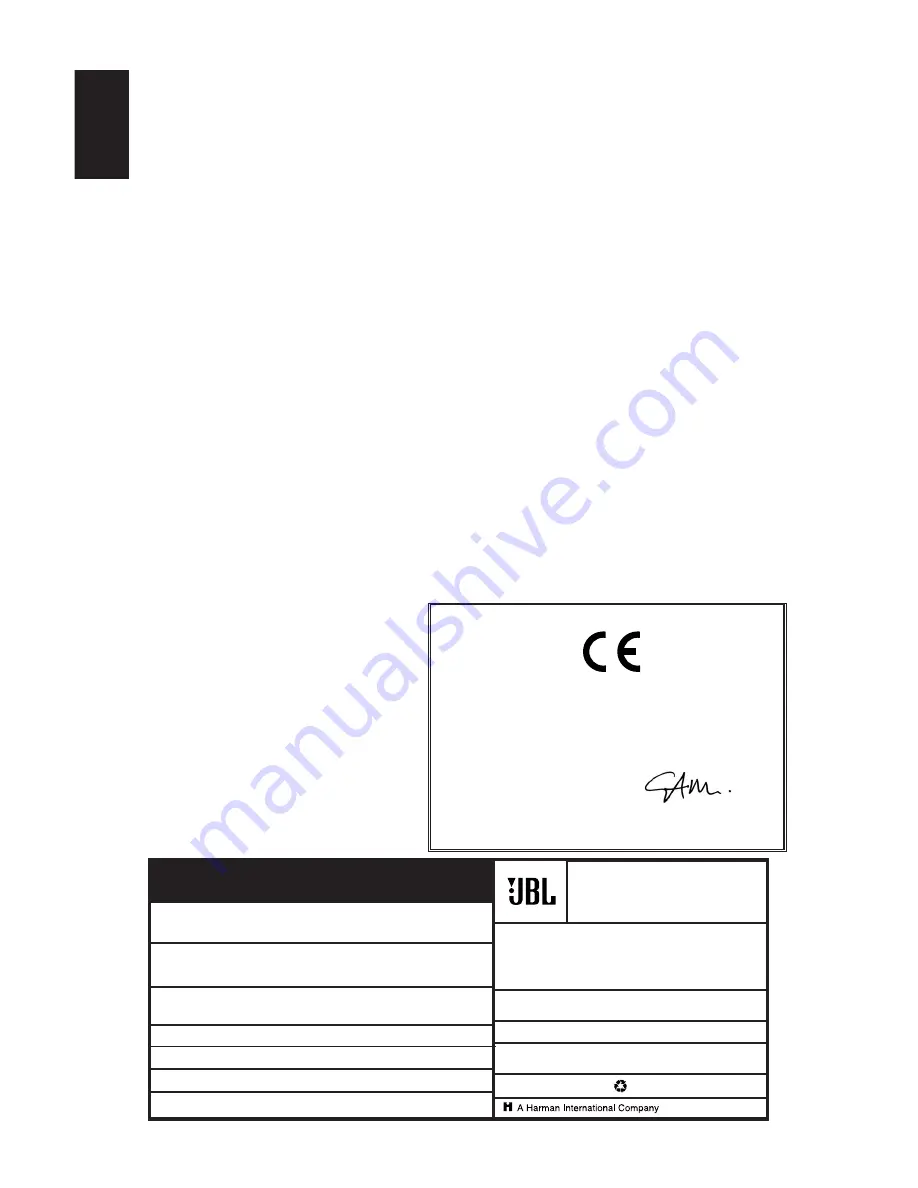 JBL Soundpoint SP5 Owner'S Manual Download Page 8