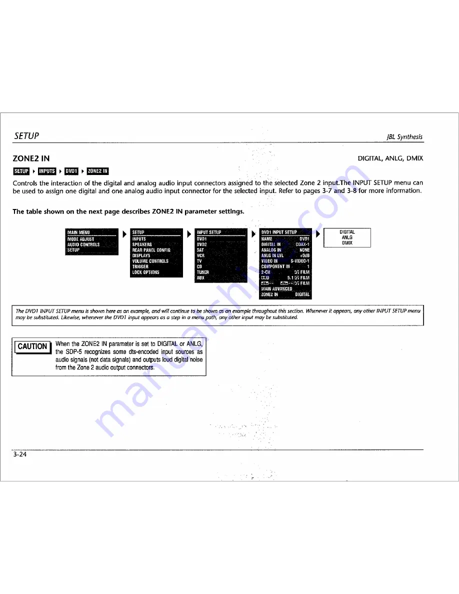 JBL Synthesis SDP-5 Owner'S Manual Download Page 62