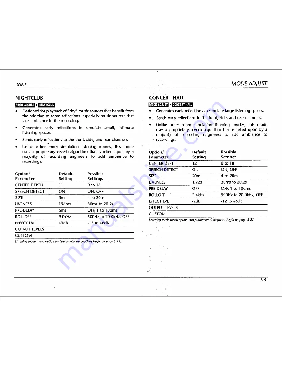 JBL Synthesis SDP-5 Owner'S Manual Download Page 110