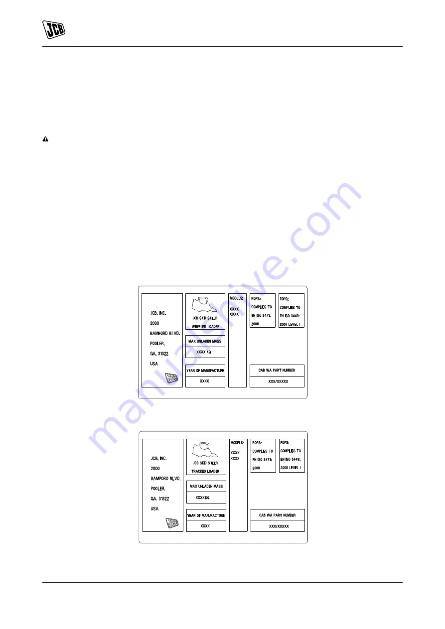 jcb 150T Operator'S Manual Download Page 23