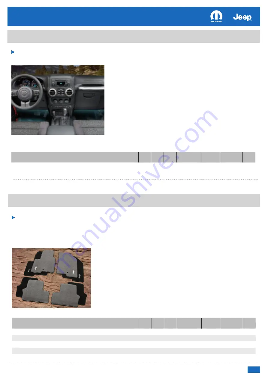 Jeep 2014 Compass Accessories Quick Reference Manual Download Page 21