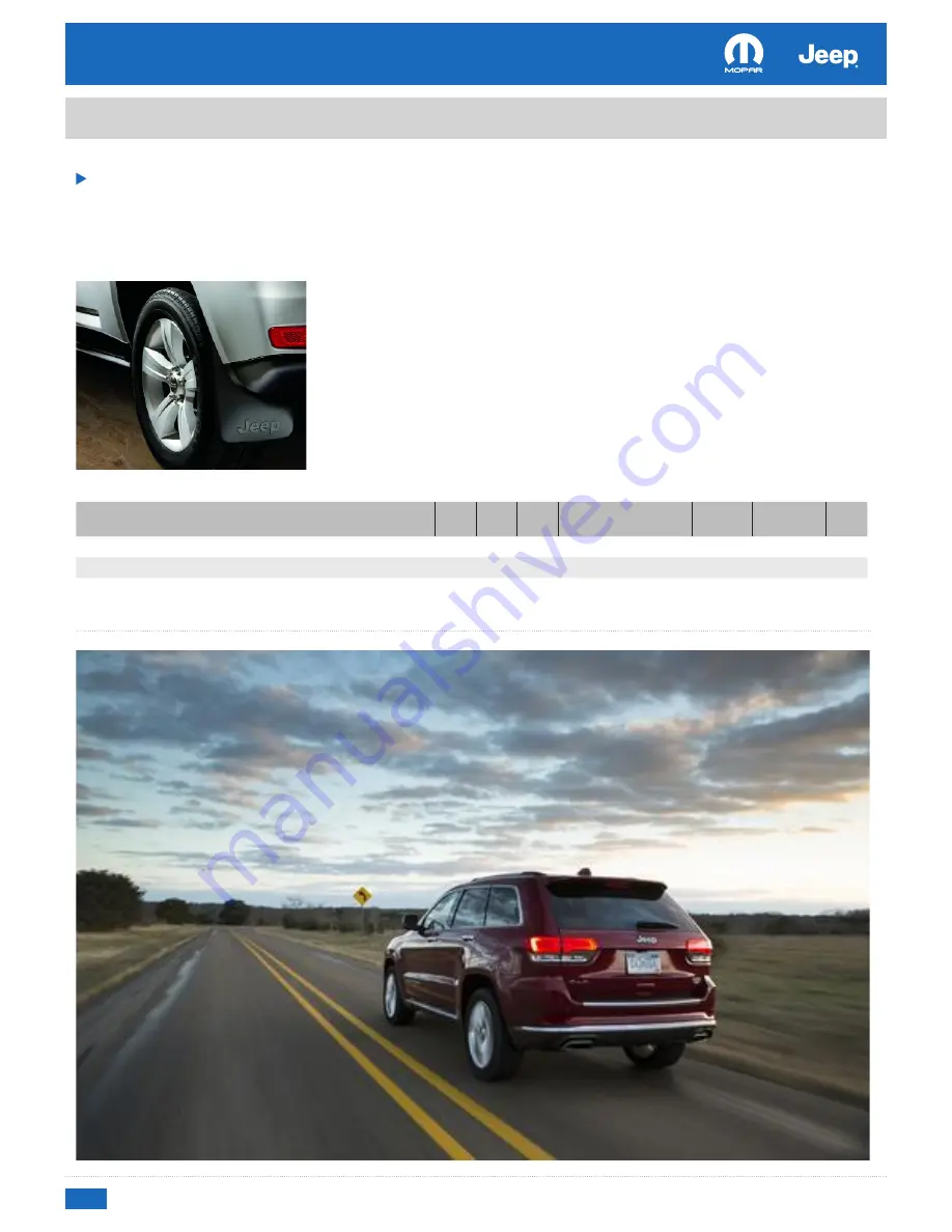 Jeep 2014 Grand Cherokee Accessories Quick Reference Manual Download Page 16