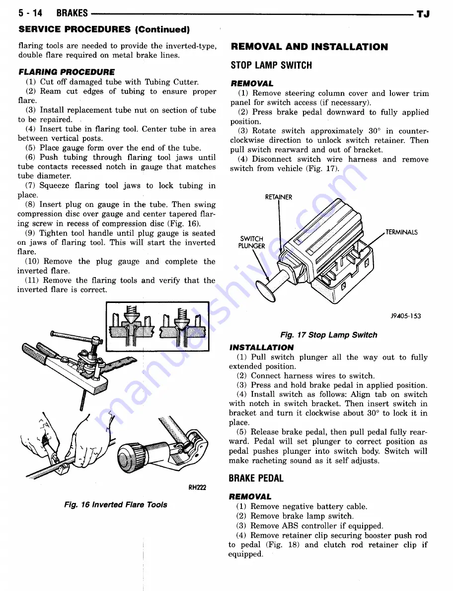 Jeep Wrangler 1997 Скачать руководство пользователя страница 54