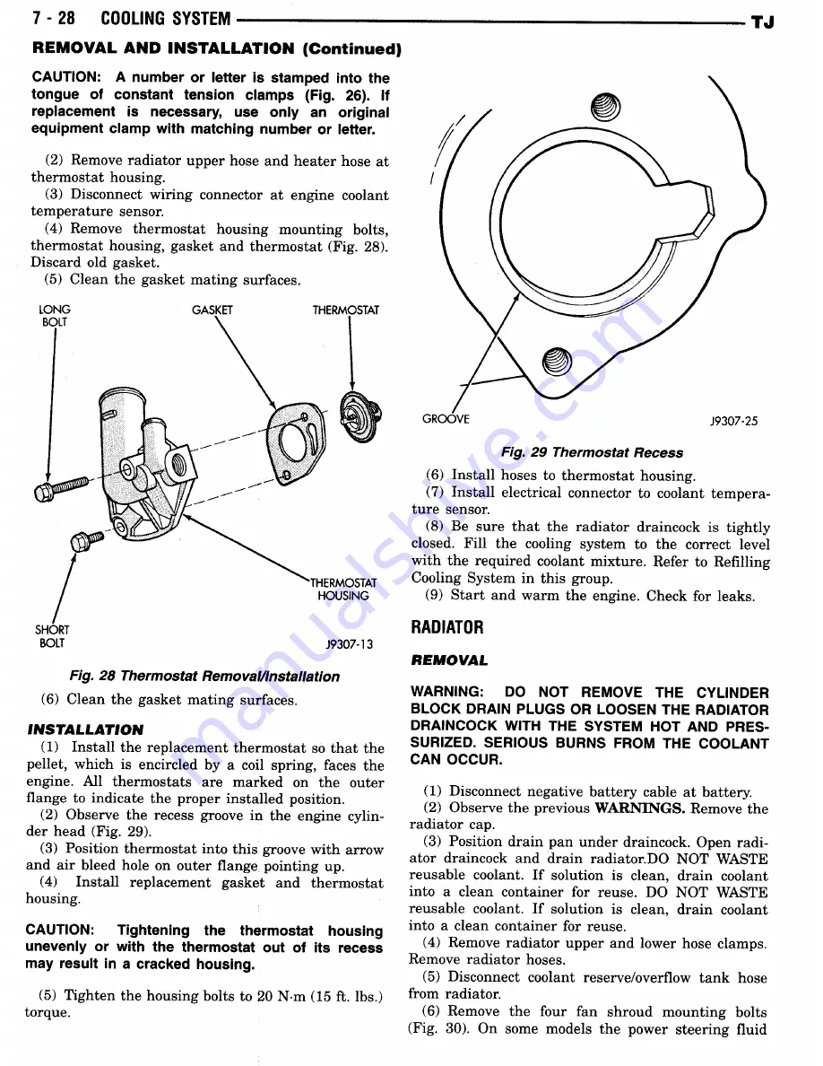 Jeep Wrangler 1997 Manual Download Page 120