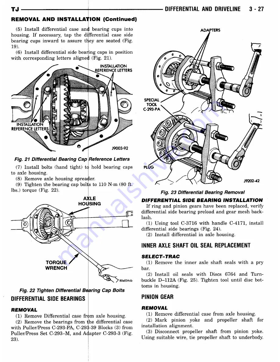 Jeep Wrangler 1997 Manual Download Page 153