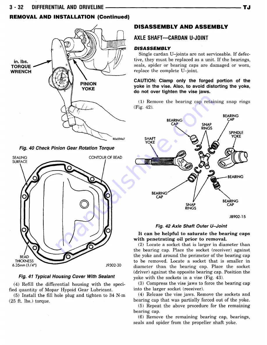 Jeep Wrangler 1997 Manual Download Page 158