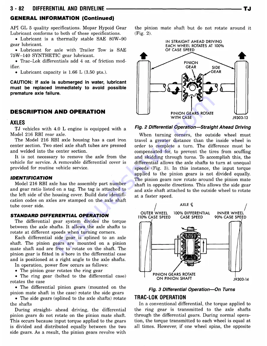 Jeep Wrangler 1997 Manual Download Page 208