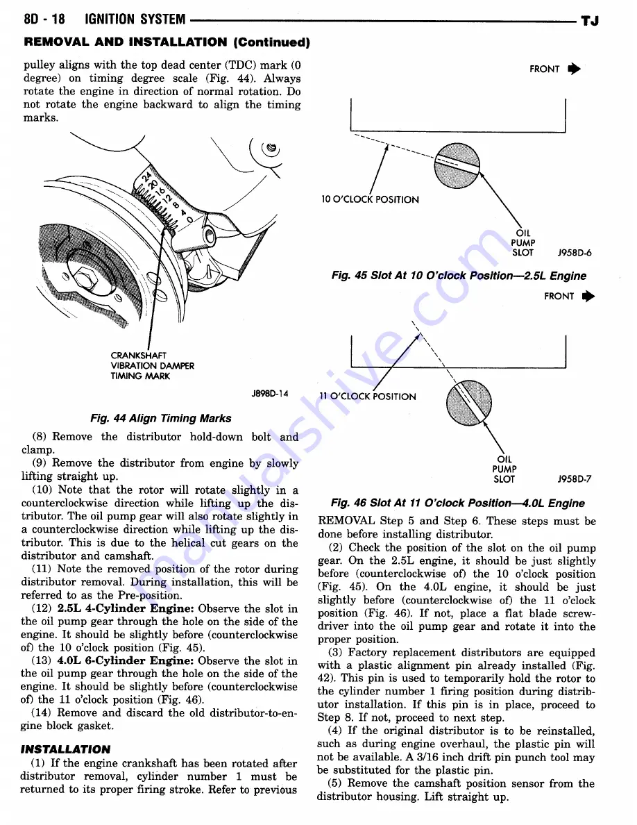 Jeep Wrangler 1997 Manual Download Page 292