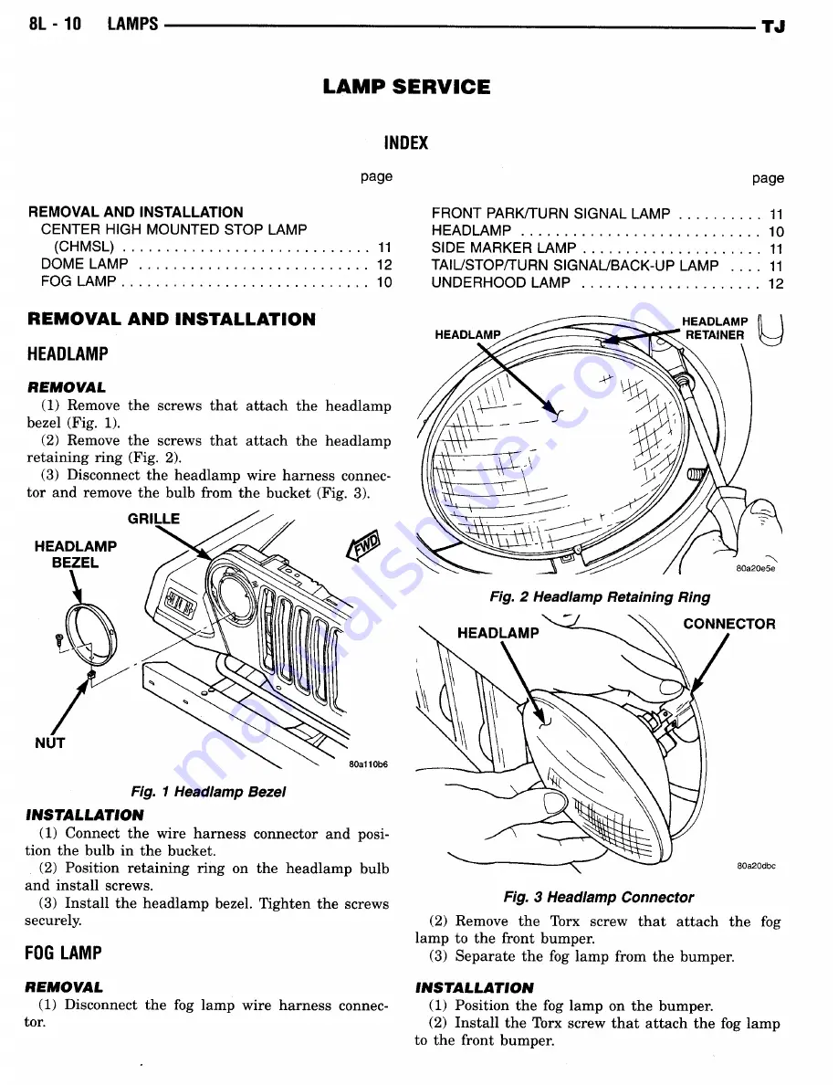 Jeep Wrangler 1997 Manual Download Page 366