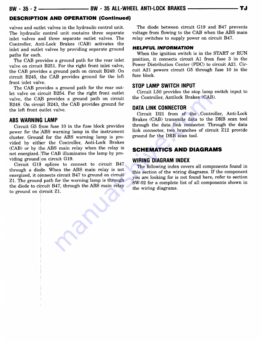 Jeep Wrangler 1997 Manual Download Page 476