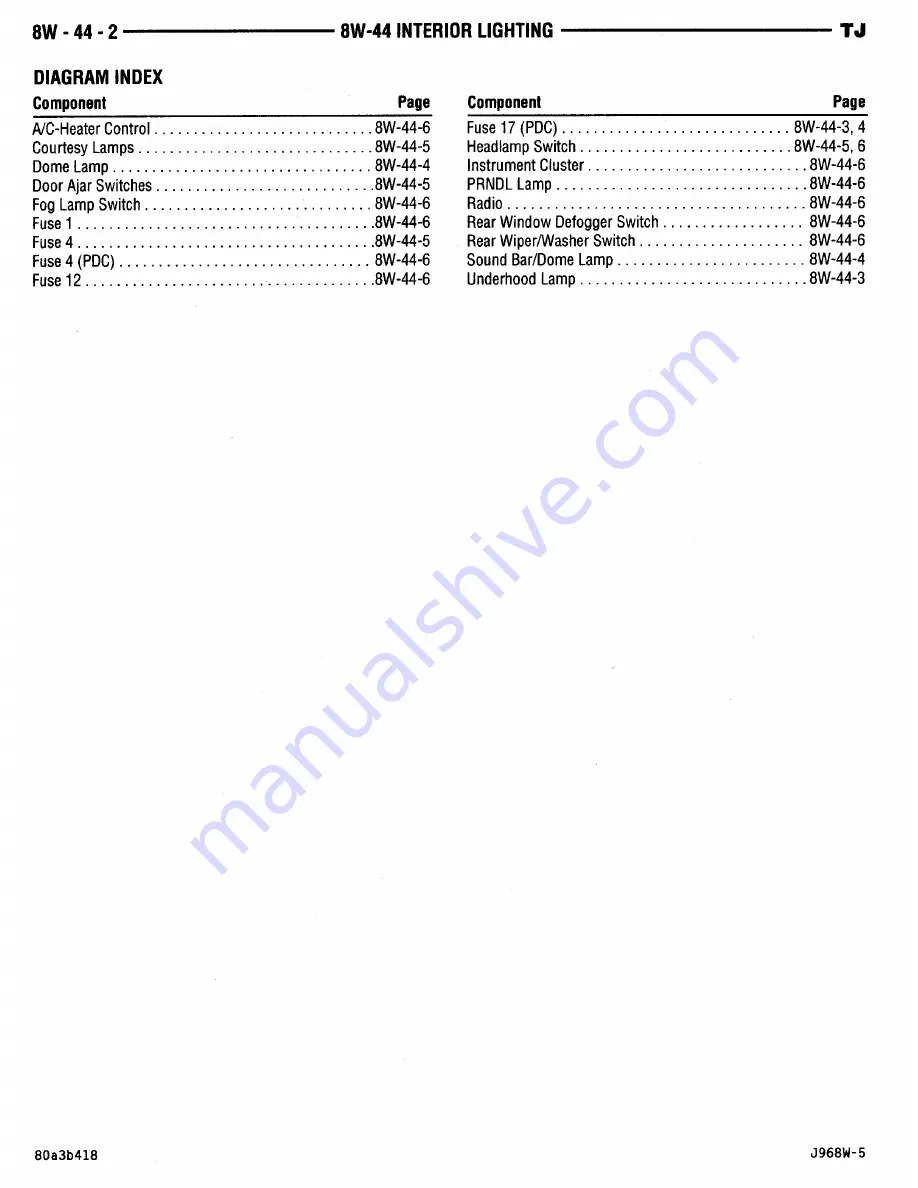 Jeep Wrangler 1997 Manual Download Page 510