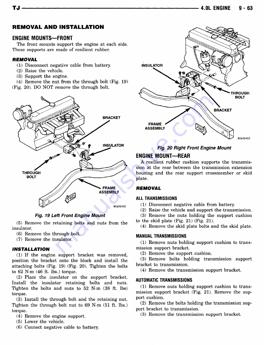 Jeep Wrangler 1997 Скачать руководство пользователя страница 725