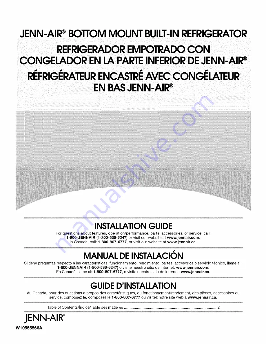 Jenn-Air JB36SEFXRB Installation Instructions Manual Download Page 1