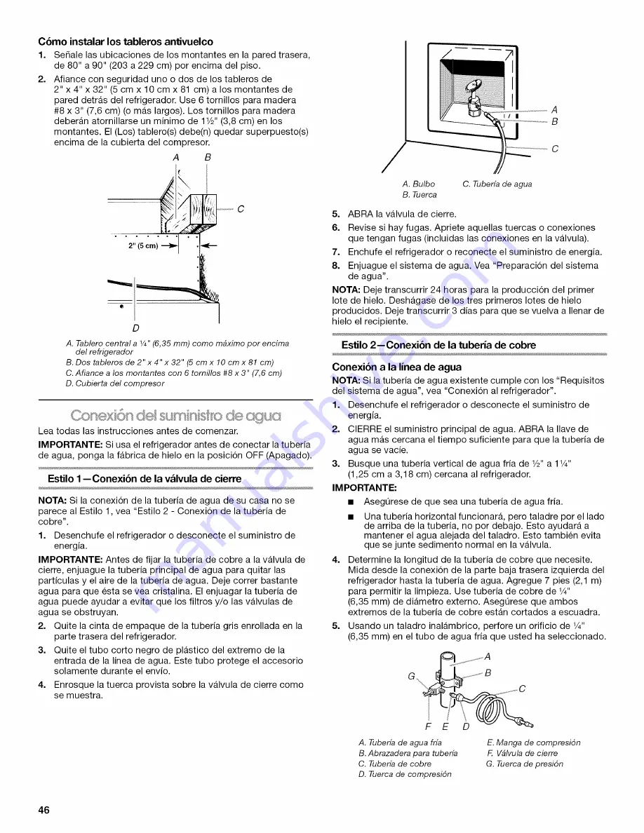 Jenn-Air JB36SEFXRB Installation Instructions Manual Download Page 46