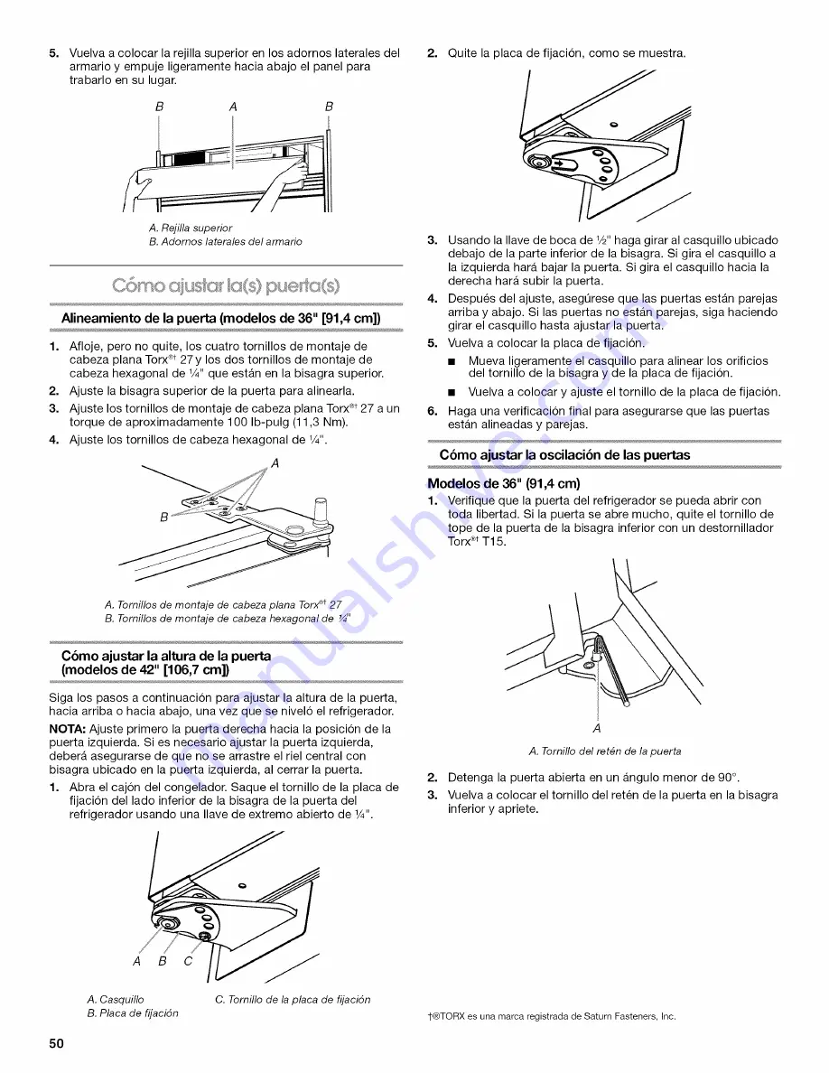 Jenn-Air JB36SEFXRB Installation Instructions Manual Download Page 50