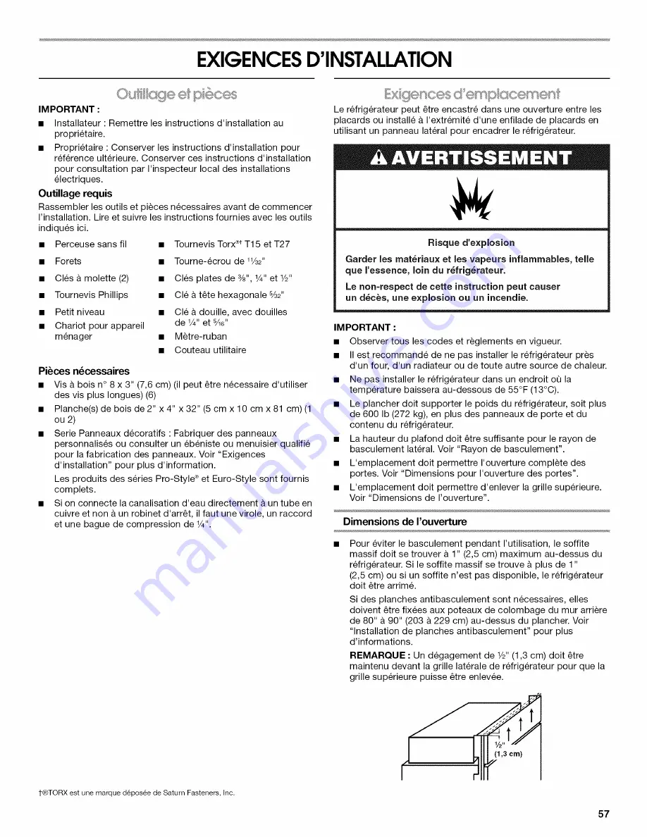 Jenn-Air JB36SEFXRB Installation Instructions Manual Download Page 57