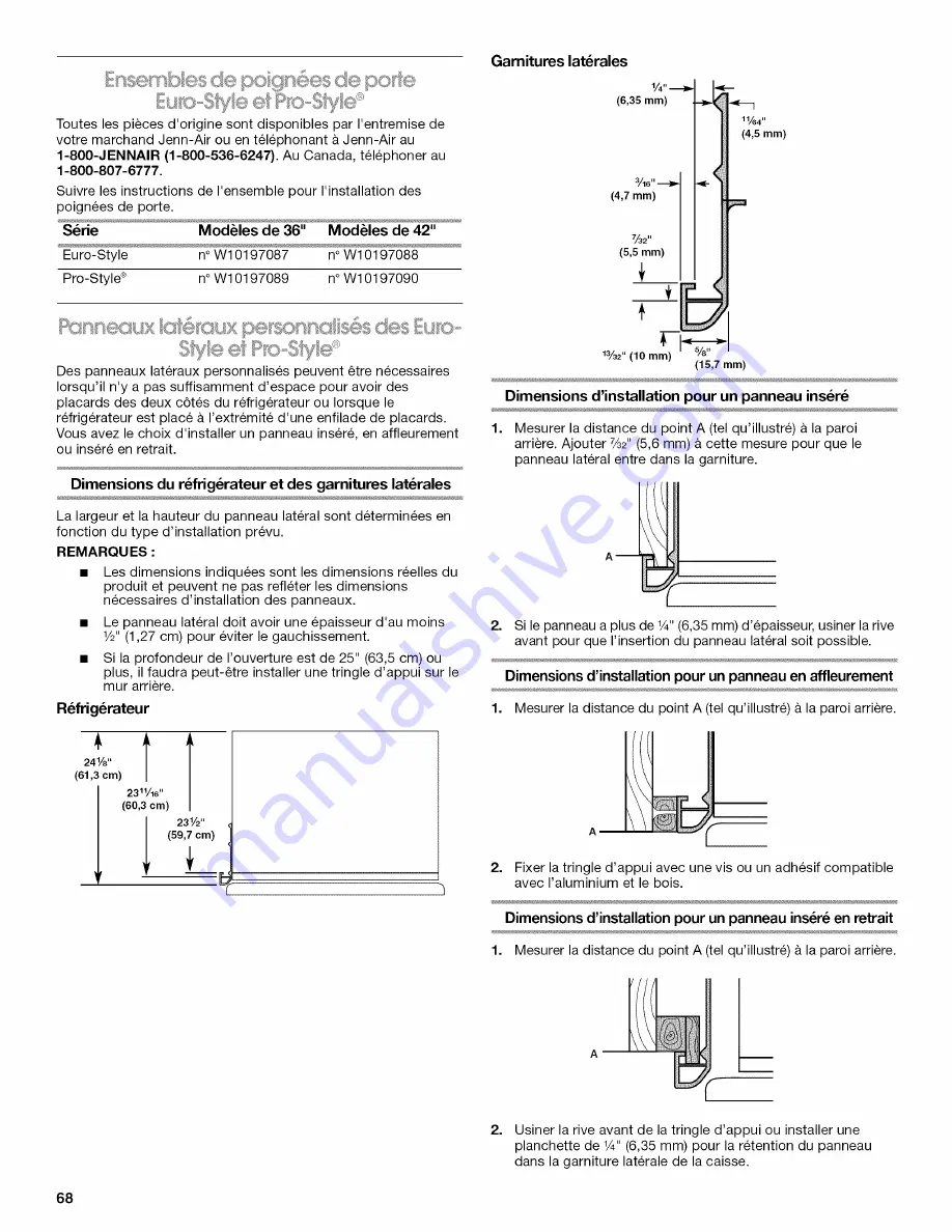 Jenn-Air JB36SEFXRB Installation Instructions Manual Download Page 68