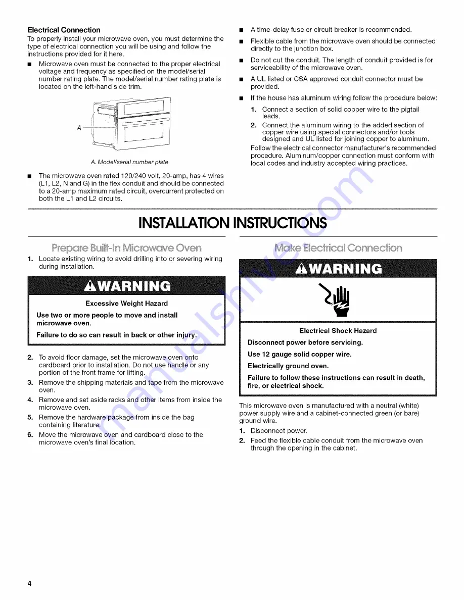 Jenn-Air JJW3430 Installation Instructions Manual Download Page 4