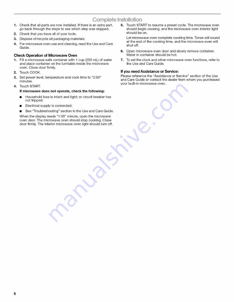 Jenn-Air JJW3430 Installation Instructions Manual Download Page 6