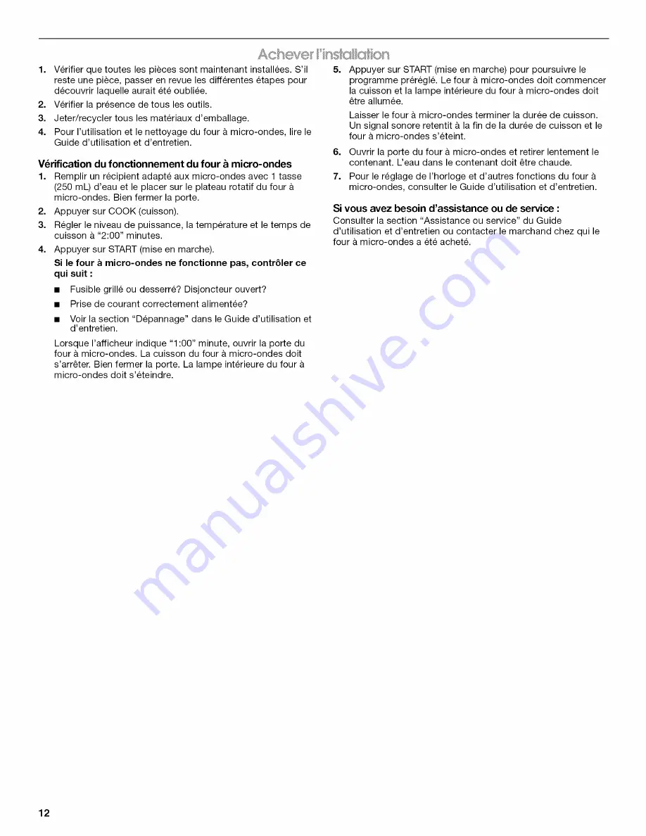 Jenn-Air JJW3430 Installation Instructions Manual Download Page 12