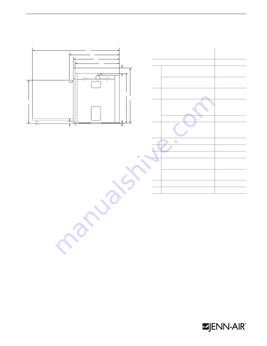 Jenn-Air JJW3430D Dimension Manual Download Page 2