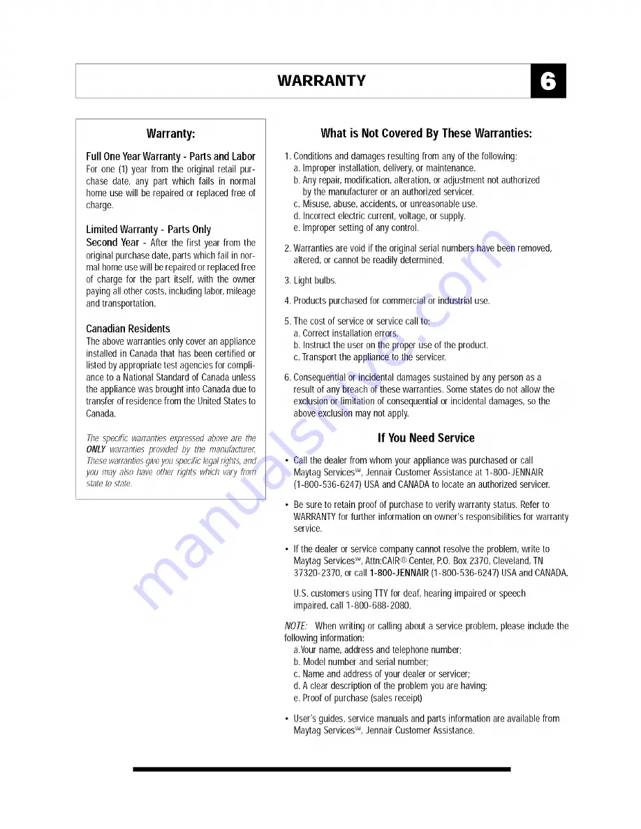 Jenn-Air JXT7036ADS User Manual Download Page 7