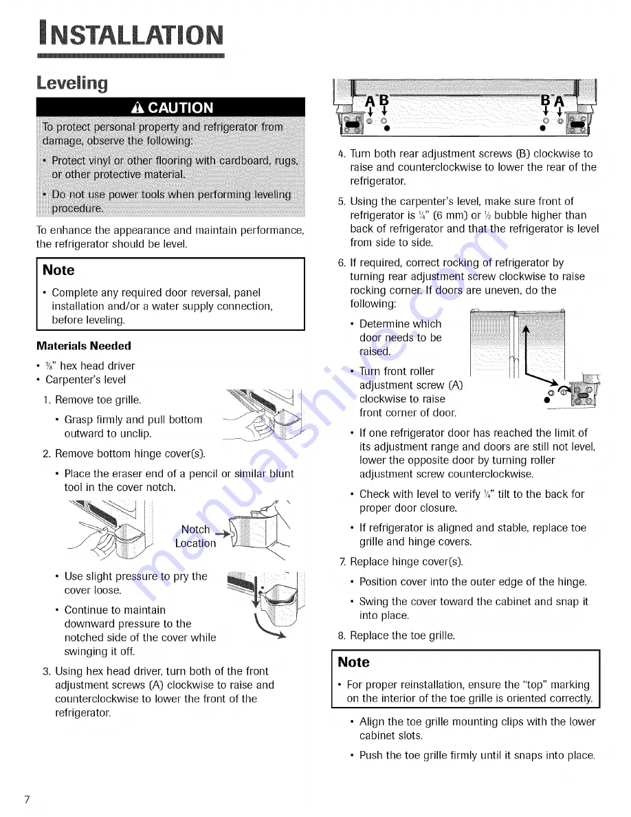 Jenn-Air REFRIGERATOR Use & Care Manual Download Page 8