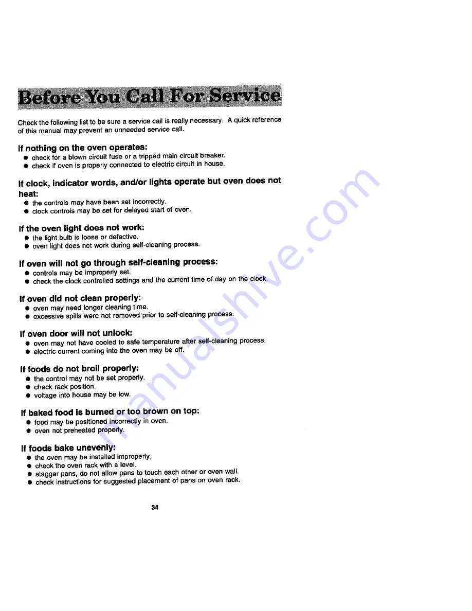 Jenn-Air W27100 Use And Care Manual Download Page 34