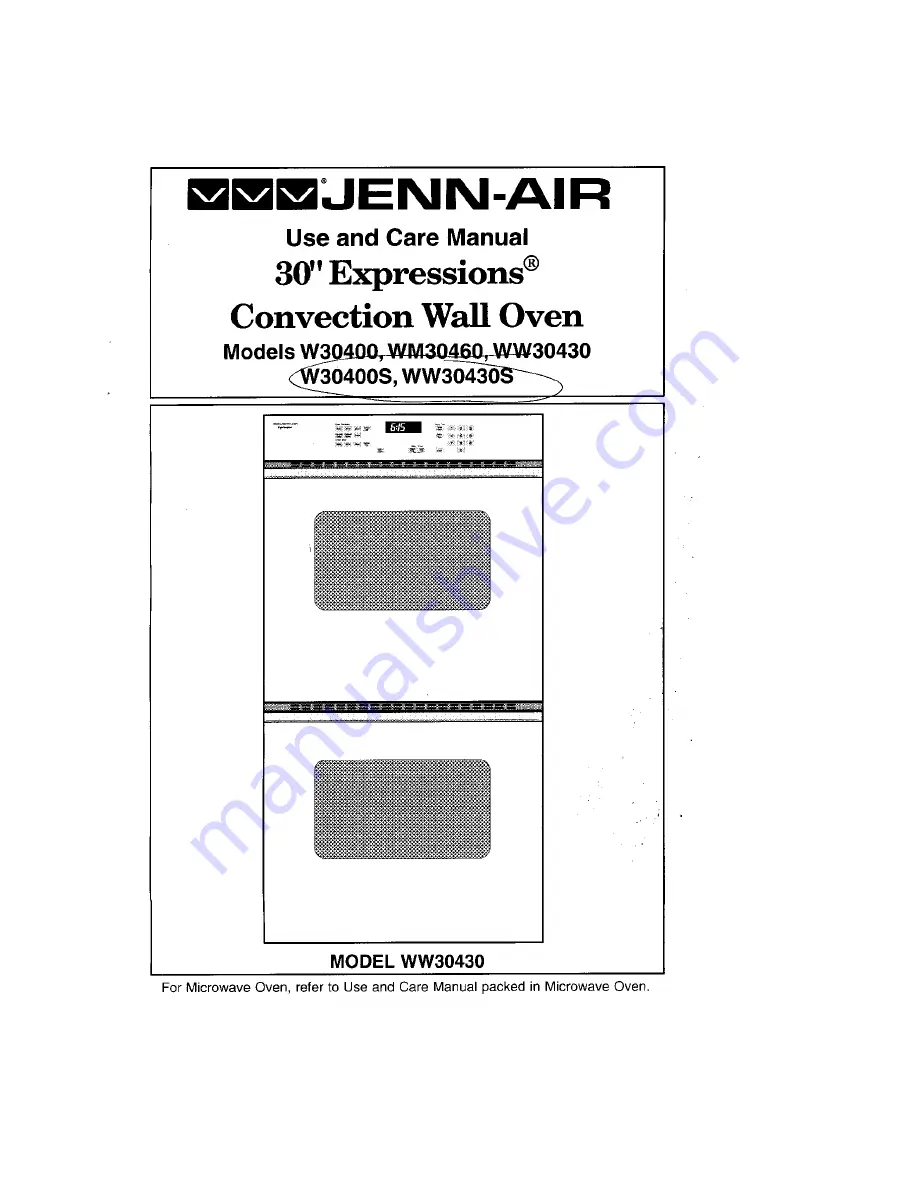 Jenn-Air W30400P User Manual Download Page 2