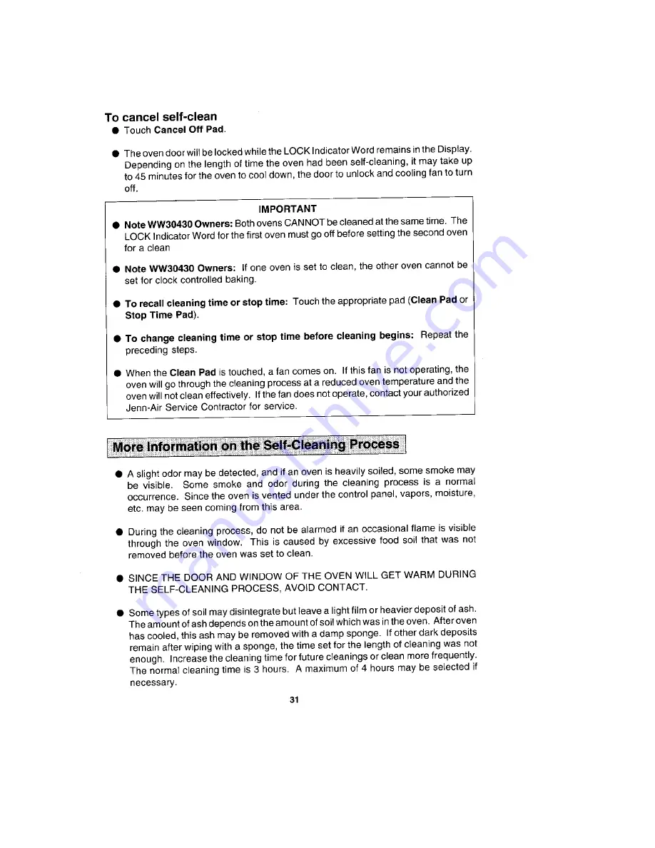 Jenn-Air W30400P User Manual Download Page 32