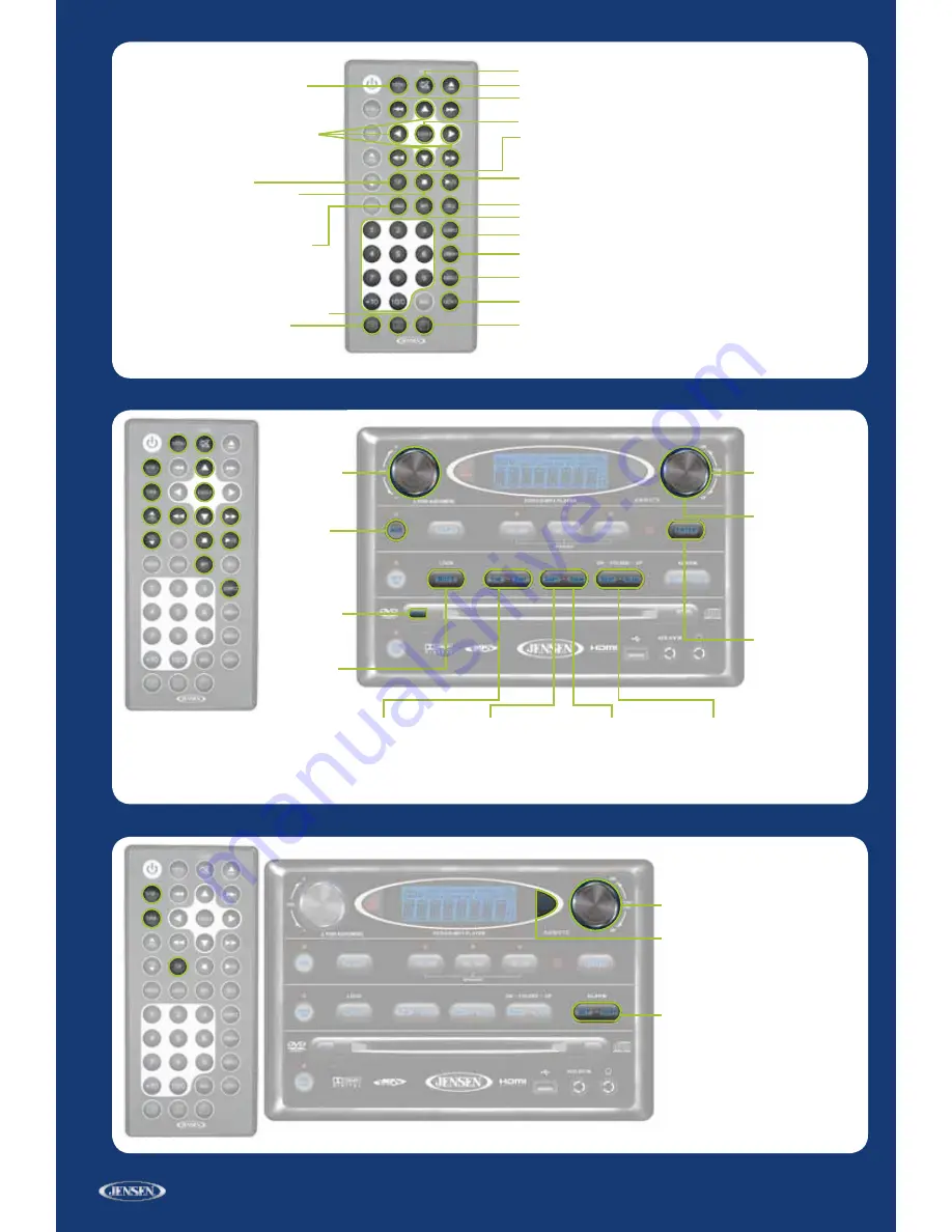 Jensen AWM975 Quick Reference Manual Download Page 2