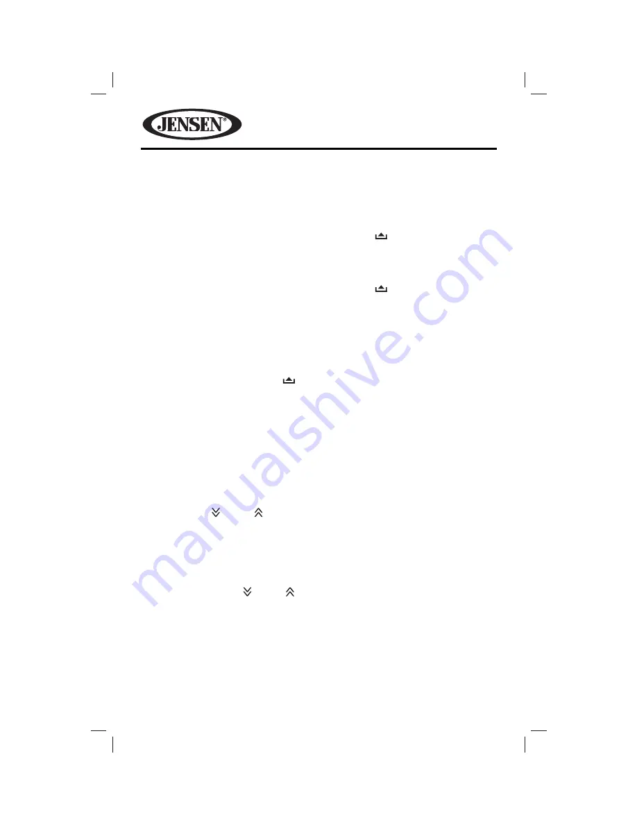 Jensen VM9215BT Operating Instructions Manual Download Page 14