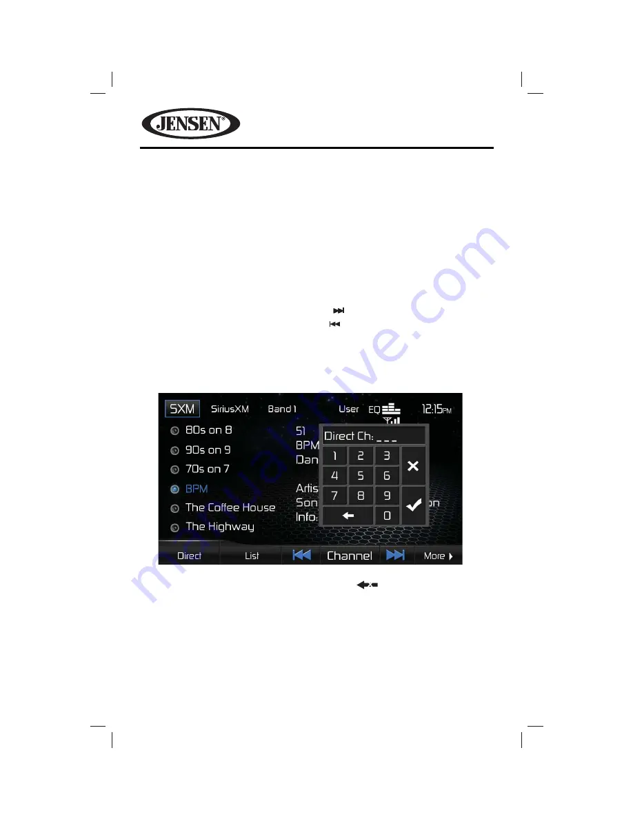 Jensen VM9215BT Operating Instructions Manual Download Page 78