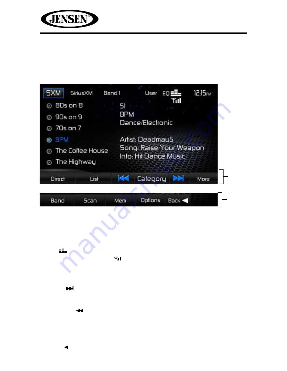 Jensen VM9226BT Operating Instructions Manual Download Page 60