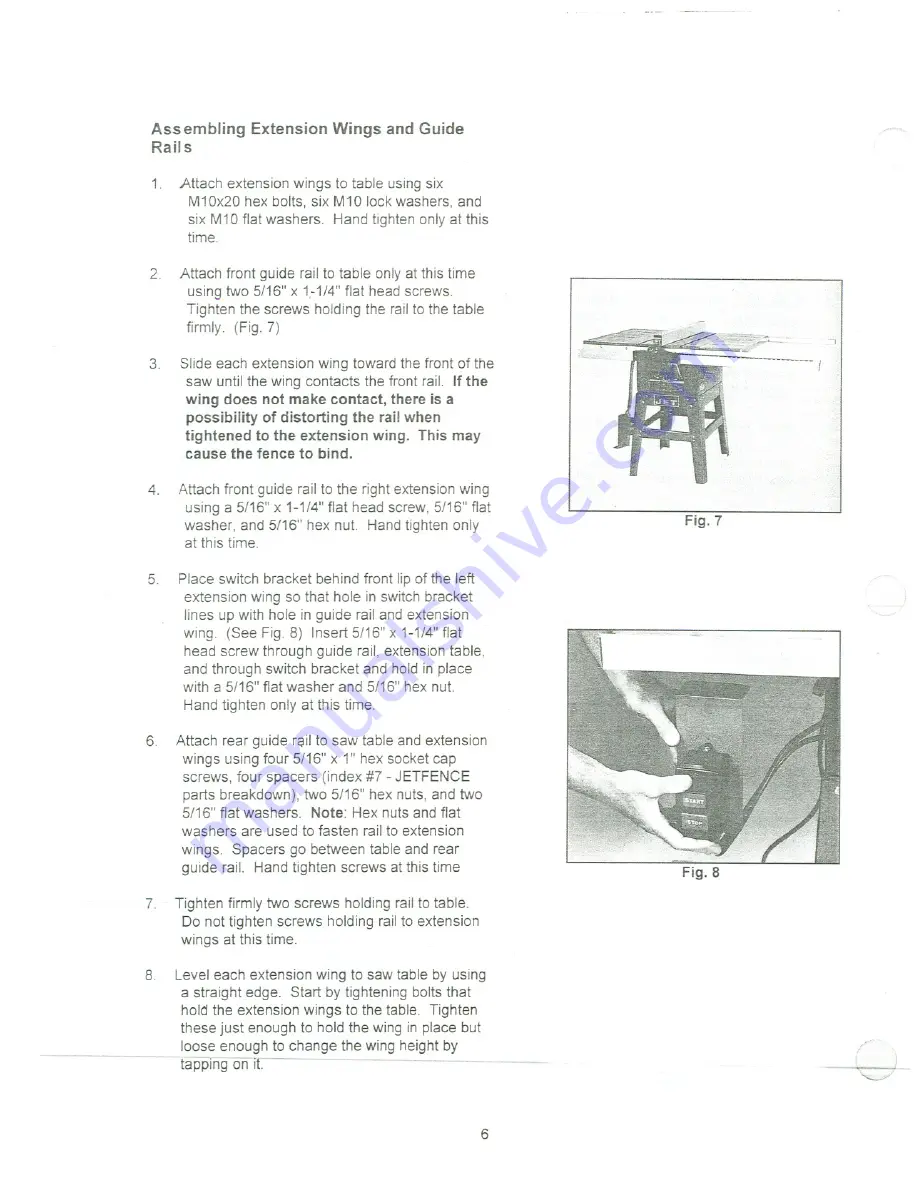 Jet EQUIPMENT & TOOLS JWTS-10JF Скачать руководство пользователя страница 8