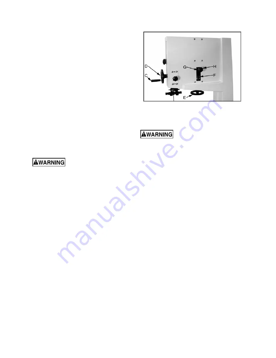 Jet JWBS-16B Operating Instructions And Parts Manual Download Page 10