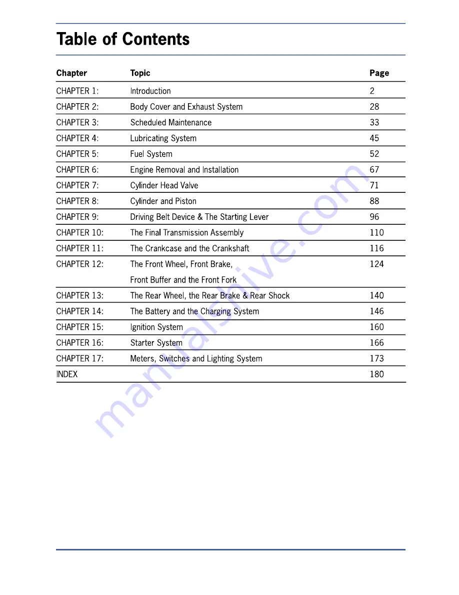 Jialing JL50QT-18 Service Manual Download Page 1