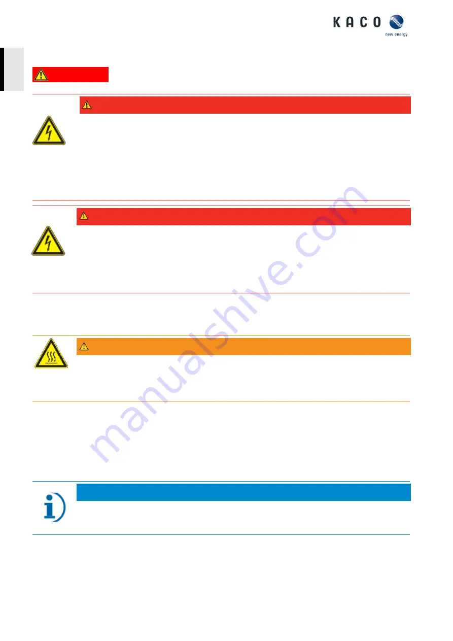 Kaco blueplanet hybrid 10.0 TL3 Operating Instructions Manual Download Page 54