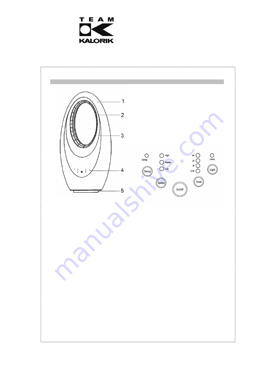 Kalorik TKG VT 2000 Operating Instructions Manual Download Page 5