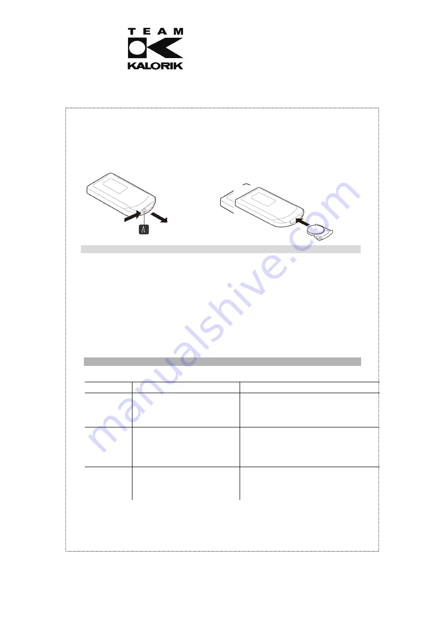 Kalorik TKG VT 2000 Operating Instructions Manual Download Page 20