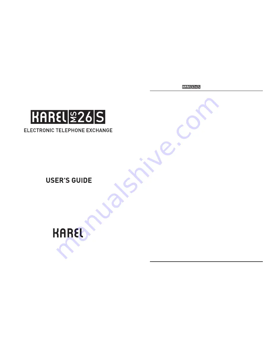 Karel MS26S User Manual Download Page 2