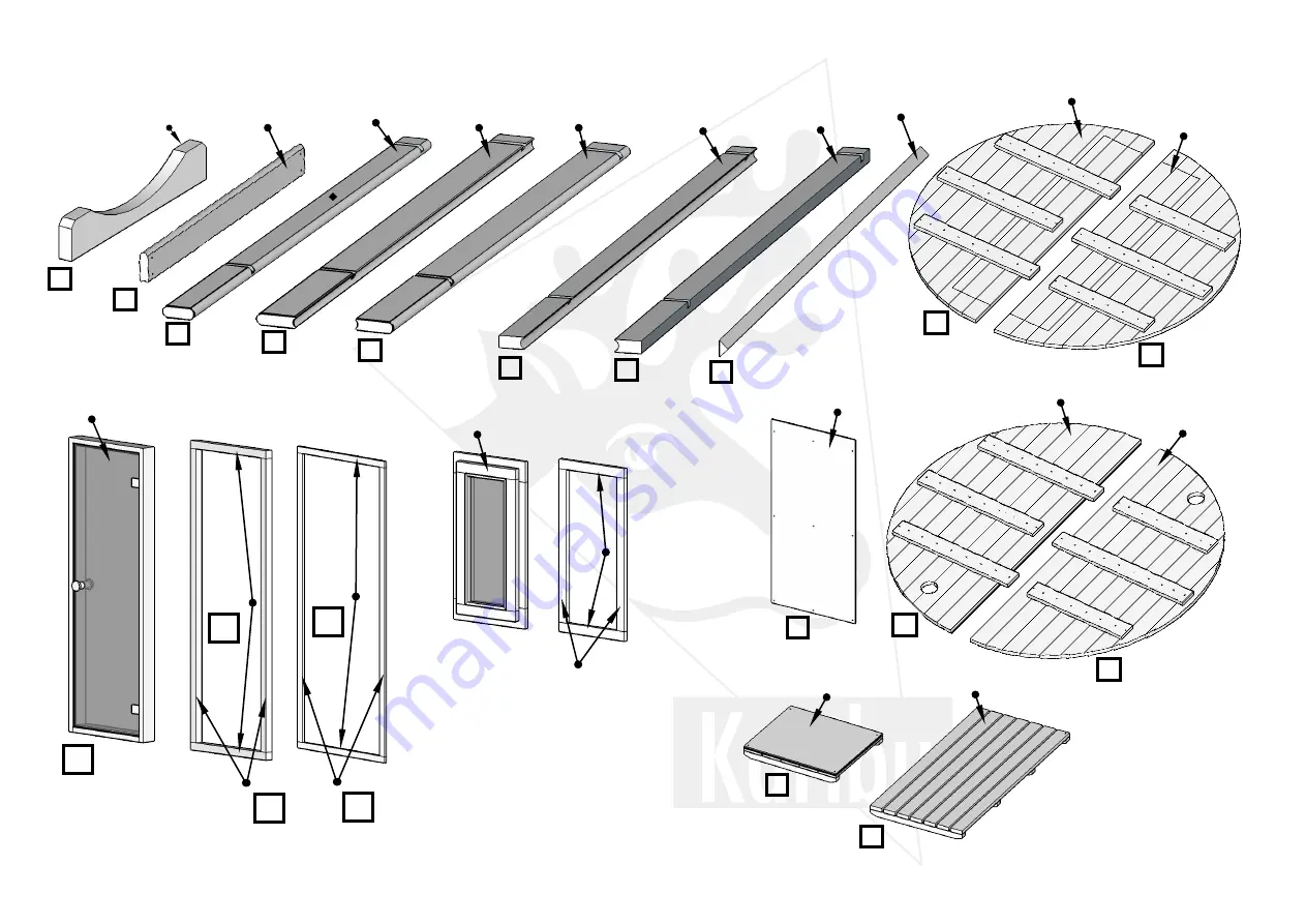 Karibu Sauna 280 Assembly Instructions Manual Download Page 3