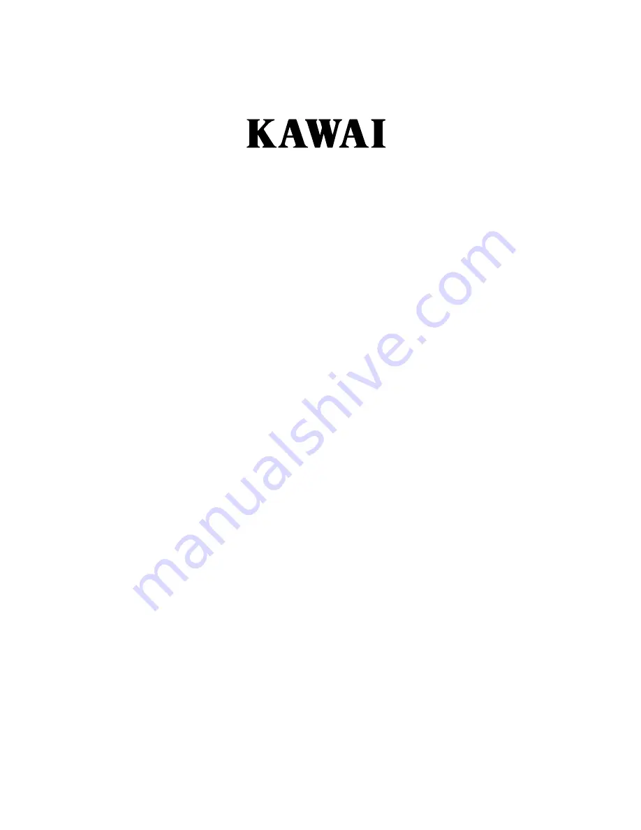 Kawai ES3 Owner'S Manual Download Page 1