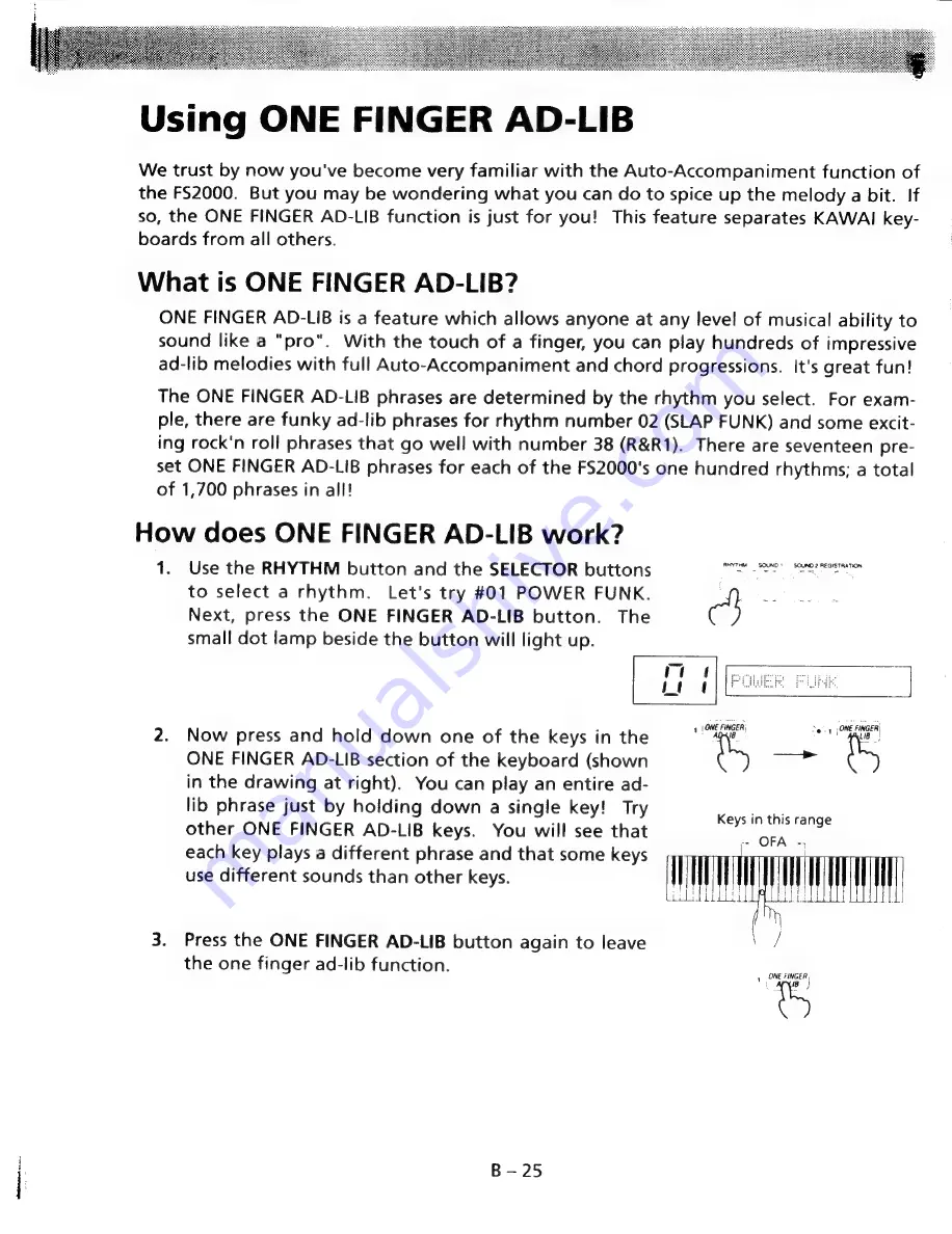 Kawai SUPER LAB FS2000 Owner'S Manual Download Page 28