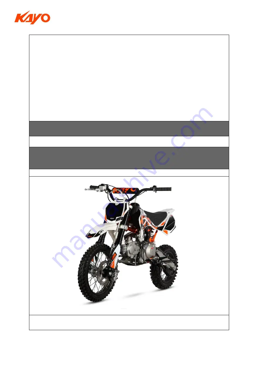 KAYO MOTO TD125 Assembly Manual Download Page 1