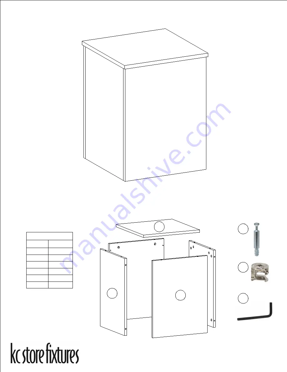 KC STORE FIXTURES 56082 Скачать руководство пользователя страница 1