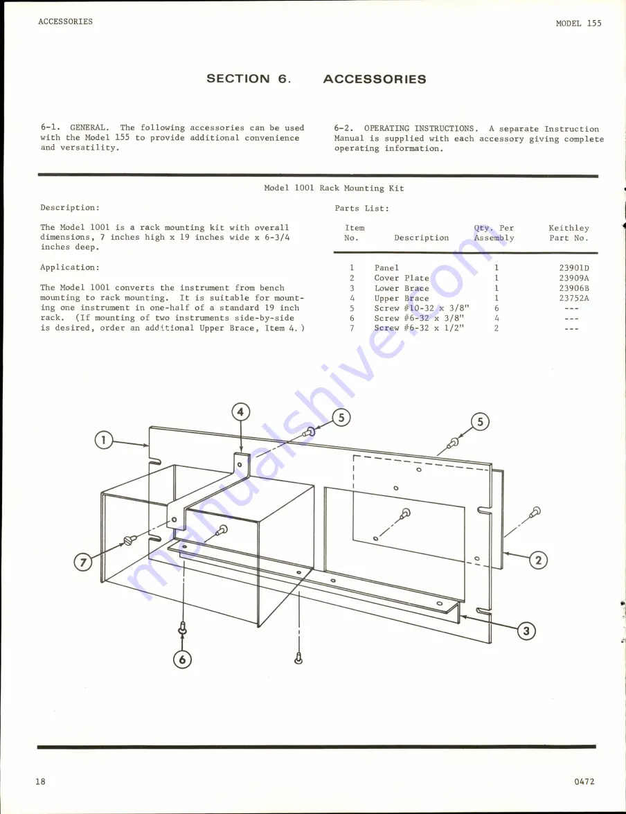 Keithley 155 Instruction Manual Download Page 22